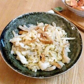 ♪じゃこで美味い♡キャベツとちくわのバター炒め♪